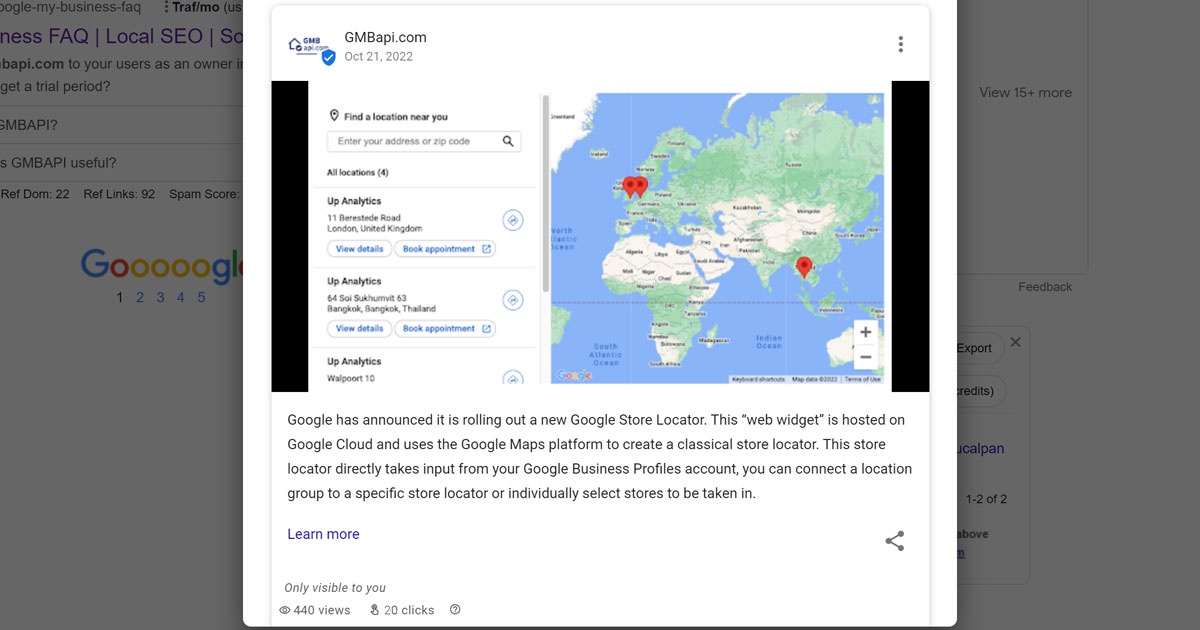 example post google business profile