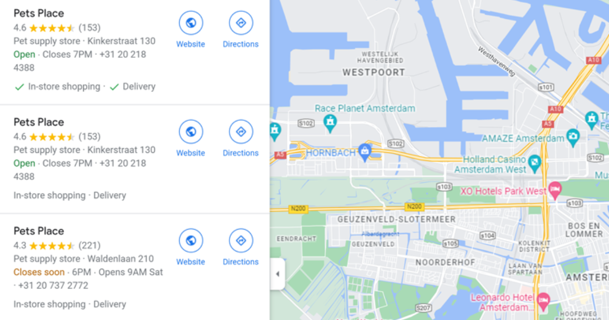 Multiple locations local SEO consitent titles