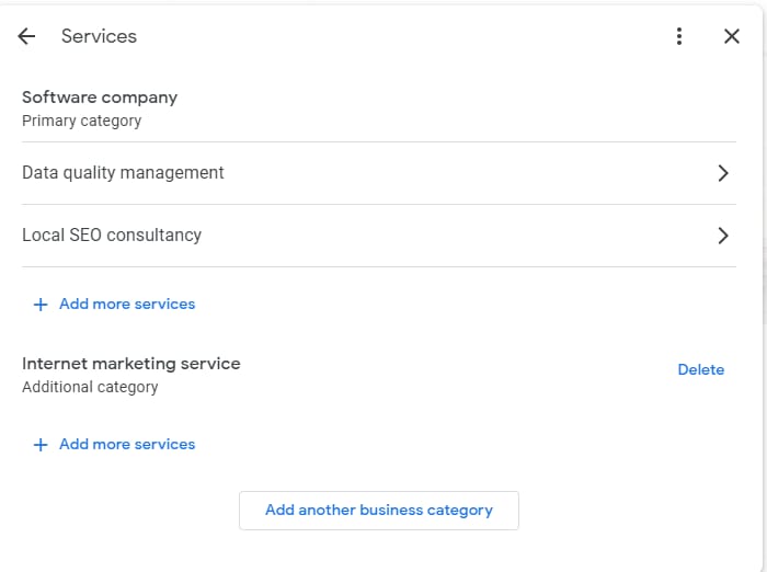 Adding Services to Your Google Business Profiles Listings - Services Tab