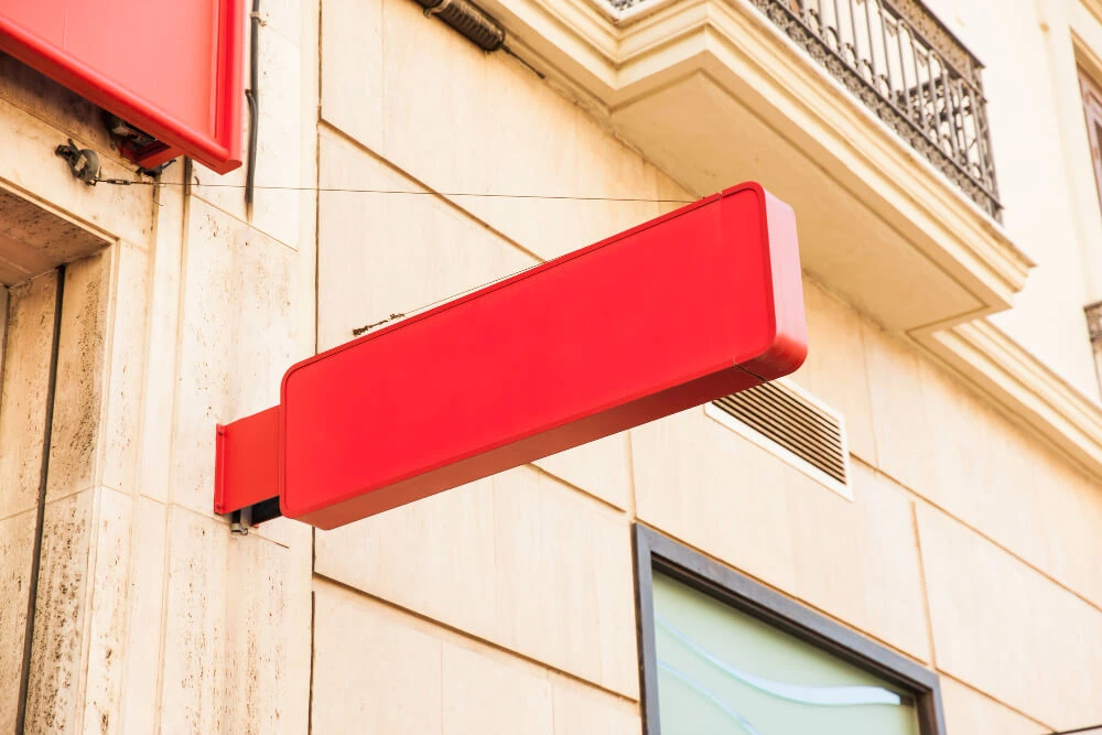 Signage of a local store