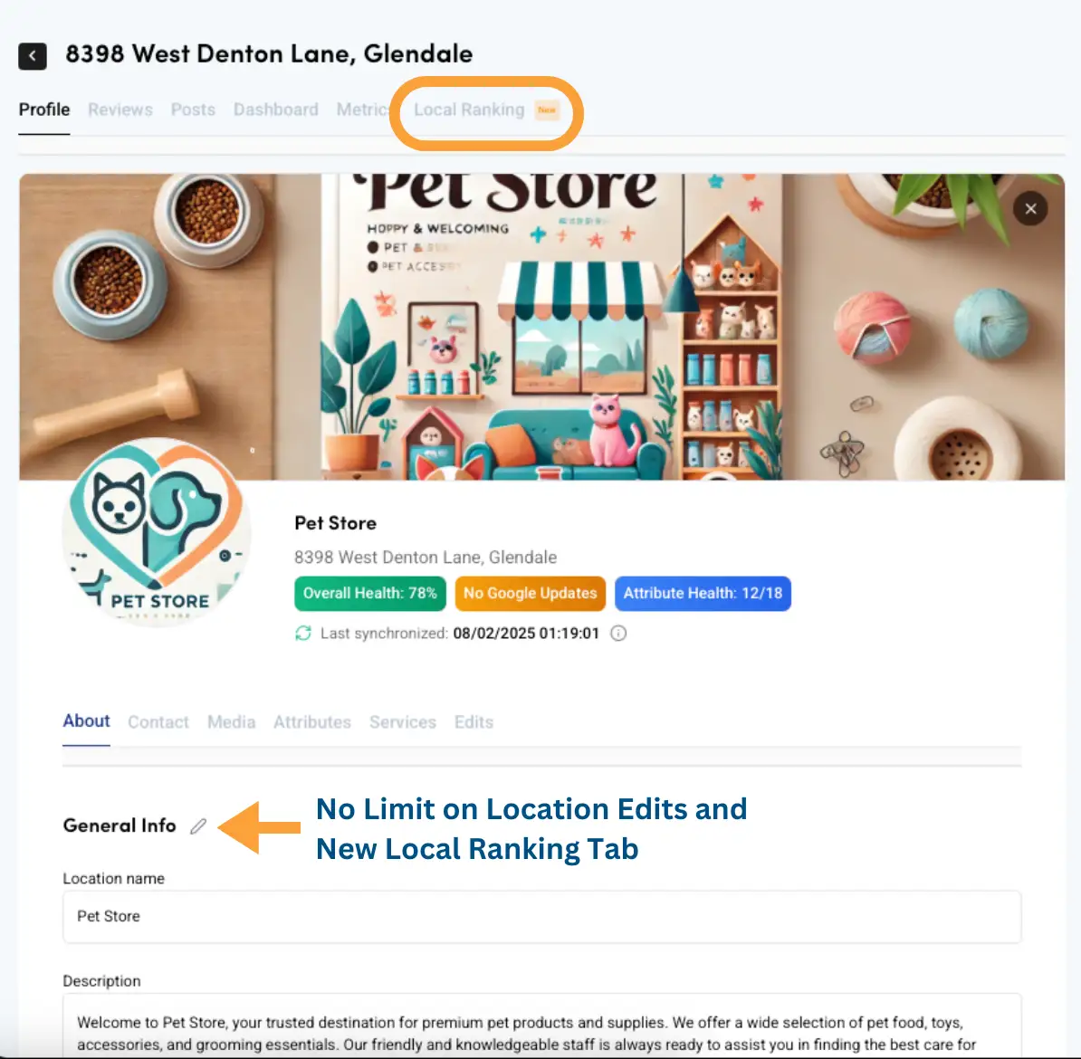GMBapi - Local Ranking Tab for Every Location